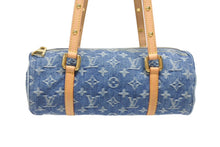 Load image into Gallery viewer, 新品未使用 LOUIS VUITTON ルイヴィトン パピヨンMM ワンショルダーバッグ M46830 モノグラム デニム ブルー ゴールド金具 中古 4b005953