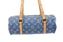 Load image into Gallery viewer, 新品未使用 LOUIS VUITTON ルイヴィトン パピヨンMM ワンショルダーバッグ M46830 モノグラム デニム ブルー ゴールド金具 中古 4b005953