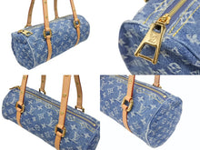 Load image into Gallery viewer, 新品未使用 LOUIS VUITTON ルイヴィトン パピヨンMM ワンショルダーバッグ M46830 モノグラム デニム ブルー ゴールド金具 中古 4b005953
