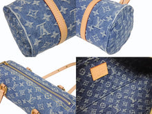 Load image into Gallery viewer, 新品未使用 LOUIS VUITTON ルイヴィトン パピヨンMM ワンショルダーバッグ M46830 モノグラム デニム ブルー ゴールド金具 中古 4b005953