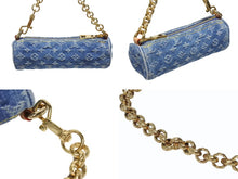 Load image into Gallery viewer, 新品未使用 LOUIS VUITTON ルイヴィトン パピヨンMM ワンショルダーバッグ M46830 モノグラム デニム ブルー ゴールド金具 中古 4b005953