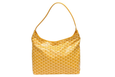 新品同様 GOYARD ゴヤール ボエム ホーボーバッグ イエロー BOHEMEPMLTY33CL33P コーティングキャンバス シルバー金具 中古 4b005954