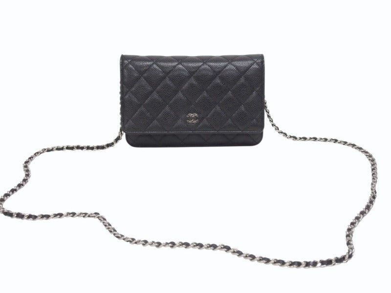 極美品 CHANEL シャネル クラシック チェーンウォレット AP0250 30番台 