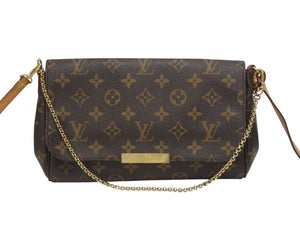 LOUIS VUITTON ルイヴィトン モノグラム フェイボリットPM ショルダーバッグ M40717 ブラウン ゴールド金具 美品 中古 4b005966