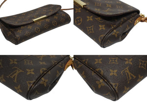 LOUIS VUITTON ルイヴィトン モノグラム フェイボリットPM ショルダーバッグ M40717 ブラウン ゴールド金具 美品 中古 4b005966
