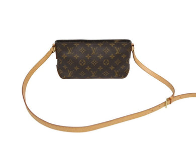 LOUIS VUITTON ルイヴィトン トローター ショルダーバッグ M51240 モノグラム ブラウン レザー PVC 美品 中古 4b005969