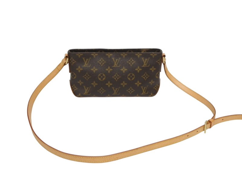 LOUIS VUITTON ルイヴィトン トローター ショルダーバッグ M51240 モノグラム ブラウン レザー PVC 美品 中古 4b005969