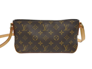 LOUIS VUITTON ルイヴィトン トローター ショルダーバッグ M51240 モノグラム ブラウン レザー PVC 美品 中古 4b005969