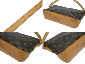 LOUIS VUITTON ルイヴィトン トローター ショルダーバッグ M51240 モノグラム ブラウン レザー PVC 美品 中古 4b005969