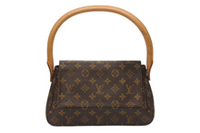 Load image into Gallery viewer, 極美品 LOUIS VUITTON ルイヴィトン モノグラム ミニルーピング ショルダーバッグ M51147 PVC レザー ブラウン 中古 4b005970