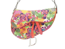 Load image into Gallery viewer, 極美品 Christian Dior クリスチャンディオール サドルバッグ ワンショルダーバッグ 01RU 1004 フラワー 総柄 ガリアーノ期 中古 4b005974