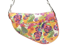 Load image into Gallery viewer, 極美品 Christian Dior クリスチャンディオール サドルバッグ ワンショルダーバッグ 01RU 1004 フラワー 総柄 ガリアーノ期 中古 4b005974