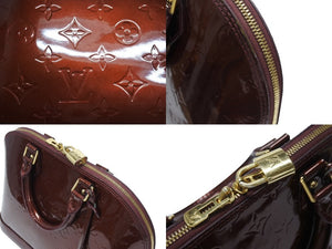 LOUIS VUITTON ルイヴィトン アルマPM ハンドバッグ M91691 モノグラム ヴェルニ ルージュフォーヴィスト ゴールド金具 美品 中古 4b005975