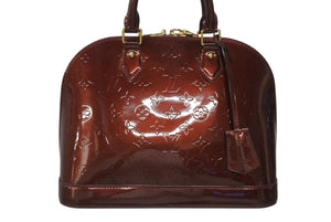 LOUIS VUITTON ルイヴィトン アルマPM ハンドバッグ M91691 モノグラム ヴェルニ ルージュフォーヴィスト ゴールド金具 美品 中古 4b005975