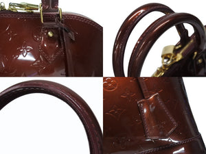 LOUIS VUITTON ルイヴィトン アルマPM ハンドバッグ M91691 モノグラム ヴェルニ ルージュフォーヴィスト ゴールド金具 美品 中古 4b005975