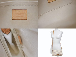 LOUIS VUITTON ルイヴィトン フェイボリットPM ショルダーバッグ N41277 ダミエ アズール PVC レザー ホワイト グレー 美品 中古 4b005976