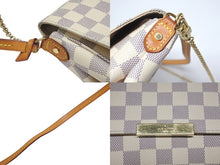Load image into Gallery viewer, LOUIS VUITTON ルイヴィトン フェイボリットPM ショルダーバッグ N41277 ダミエ アズール PVC レザー ホワイト グレー 美品 中古 4b005976