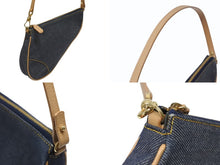 Load image into Gallery viewer, Christian Dior クリスチャンディオール ガリアーノ期 サドルポーチ アクセサリーポーチ MC0701 デニム 美品 中古 4b005978