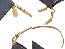 Load image into Gallery viewer, Christian Dior クリスチャンディオール ガリアーノ期 サドルポーチ アクセサリーポーチ MC0701 デニム 美品 中古 4b005978