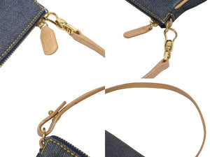 Christian Dior クリスチャンディオール ガリアーノ期 サドルポーチ アクセサリーポーチ MC0701 デニム 美品 中古 4b005978