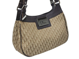 Christian Dior クリスチャンディオール ワンショルダーバッグ 57-BM-0065 トロッター柄 キャンバス レザー ガリアーノ期 美品 中古 4b005979