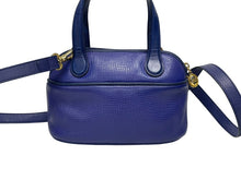 画像をギャラリービューアに読み込む, CHRISTIAN DIOR クリスチャンディオール 2WAY ハンドバッグ ショルダーバッグ WS13644 レザー ブルー ゴールド金具 美品 中古 4b005980 