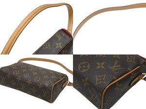 極美品 LOUIS VUITTON ルイヴィトン ハンドバッグ レシタル モノグラムキャンバス M51900 ゴールド金具 ブラウン 中古 4b005981