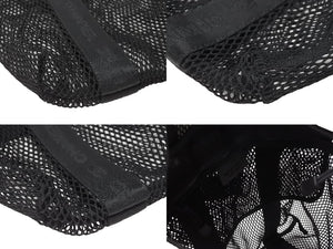 CHANEL シャネル スポーツライン ココマーク メッシュ トートバッグ キャンバス ブラック グレー 美品 中古 4b005987
