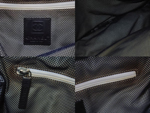 CHANEL シャネル スポーツライン ココマーク 刺繍 ショルダーバッグ 12番台 キャンバス ネイビー 美品 中古 4b005990