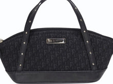 Load image into Gallery viewer, 極美品 CHRISTIAN DIOR クリスチャンディオール トロッター ハンドバッグ MC0063 キャンバス レザー ブラック シルバー金具 中古 4b005993