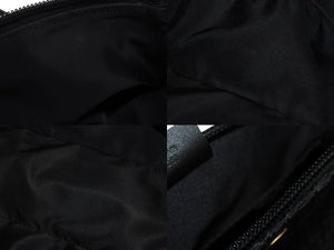 極美品 CHRISTIAN DIOR クリスチャンディオール トロッター ハンドバッグ MC0063 キャンバス レザー ブラック シルバー金具 中古 4b005993