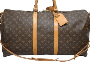 LOUIS VUITTON ルイヴィトン キーポル バンドリエール55 ボストンバッグ M41414 モノグラム ブラウン 美品 中古 4b005996