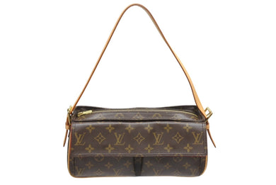 極美品 LOUIS VUITTON ルイヴィトン ヴィバ シテMM ワンショルダーバッグ M51164 モノグラム ブラウン レザー PVC 中古 4b006000