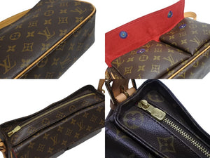 極美品 LOUIS VUITTON ルイヴィトン ヴィバ シテMM ワンショルダーバッグ M51164 モノグラム ブラウン レザー PVC 中古 4b006000