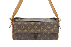 極美品 LOUIS VUITTON ルイヴィトン ヴィバシテMM ハンドバッグ ワンショルダーバッグ M51164 モノグラム PVC ブラウン 中古 4b006002