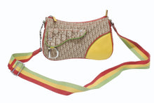 Load image into Gallery viewer, 極美品 Christian Dior クリスチャンディオール サドルバッグ ショルダーバッグ 08RU 0094 トロッター ラスタカラー ガリアーノ期 中古 4b006004