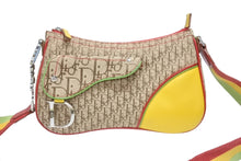 Load image into Gallery viewer, 極美品 Christian Dior クリスチャンディオール サドルバッグ ショルダーバッグ 08RU 0094 トロッター ラスタカラー ガリアーノ期 中古 4b006004