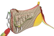 Load image into Gallery viewer, 極美品 Christian Dior クリスチャンディオール サドルバッグ ショルダーバッグ 08RU 0094 トロッター ラスタカラー ガリアーノ期 中古 4b006004