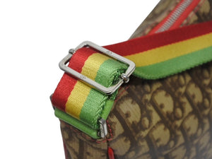 極美品 Christian Dior クリスチャンディオール ショルダーバッグ BO A0074 トロッター ラスタカラー ブラウン ガリアーノ期 中古 4b006005