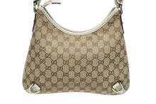 Load image into Gallery viewer, 極美品 GUCCI グッチ アビー ワンショルダーバッグ GGキャンバス 130738 214397 ベージュ アイボリー ゴールド金具 中古 4b006007