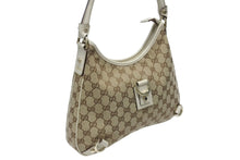 Load image into Gallery viewer, 極美品 GUCCI グッチ アビー ワンショルダーバッグ GGキャンバス 130738 214397 ベージュ アイボリー ゴールド金具 中古 4b006007