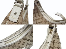 Load image into Gallery viewer, 極美品 GUCCI グッチ アビー ワンショルダーバッグ GGキャンバス 130738 214397 ベージュ アイボリー ゴールド金具 中古 4b006007