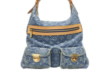 Load image into Gallery viewer, LOUIS VUITTON ルイヴィトン バギーGM ショルダーバッグ M95048 モノグラムデニム ブルー ゴールド金具 美品 中古 4b006008