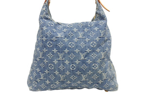 LOUIS VUITTON ルイヴィトン バギーGM ショルダーバッグ M95048 モノグラムデニム ブルー ゴールド金具 美品 中古 4b006008