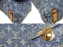 Load image into Gallery viewer, LOUIS VUITTON ルイヴィトン バギーGM ショルダーバッグ M95048 モノグラムデニム ブルー ゴールド金具 美品 中古 4b006008
