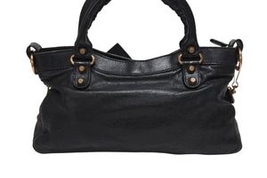 BALENCIAGA バレンシアガ ジャイアント ファースト 2wayバッグ レザー 285433・1000 213043 ブラック 美品 中古 4b006009