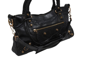 BALENCIAGA バレンシアガ ジャイアント ファースト 2wayバッグ レザー 285433・1000 213043 ブラック 美品 中古 4b006009