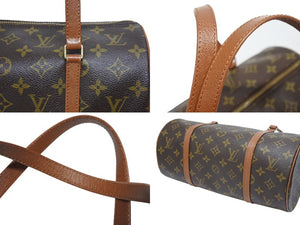 LOUIS VUITTON ルイヴィトン モノグラム パピヨン30 ハンドバッグ M51365 ブラウン ロゴ ゴールド金具 美品 中古 4b006010