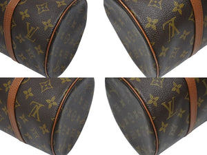 LOUIS VUITTON ルイヴィトン モノグラム パピヨン30 ハンドバッグ M51365 ブラウン ロゴ ゴールド金具 美品 中古 4b006010