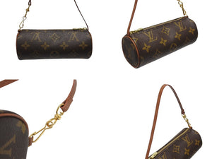 LOUIS VUITTON ルイヴィトン モノグラム パピヨン30 ハンドバッグ M51365 ブラウン ロゴ ゴールド金具 美品 中古 4b006010